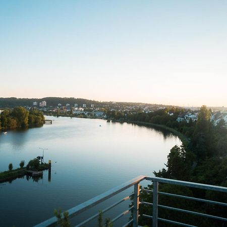 Penthouse Wohnung Mit Schoenem Moselblick In Metternich Koblenz  Eksteriør billede