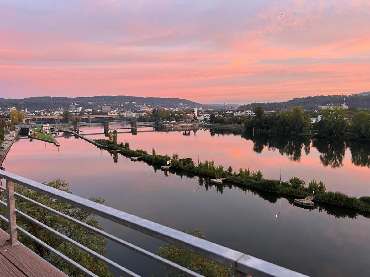 Penthouse Wohnung Mit Schoenem Moselblick In Metternich Koblenz  Eksteriør billede