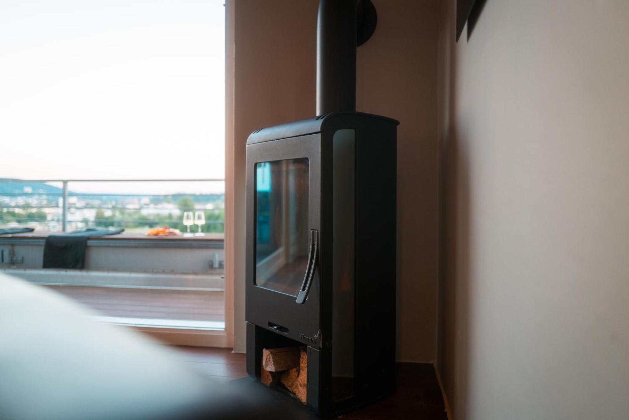 Penthouse Wohnung Mit Schoenem Moselblick In Metternich Koblenz  Eksteriør billede