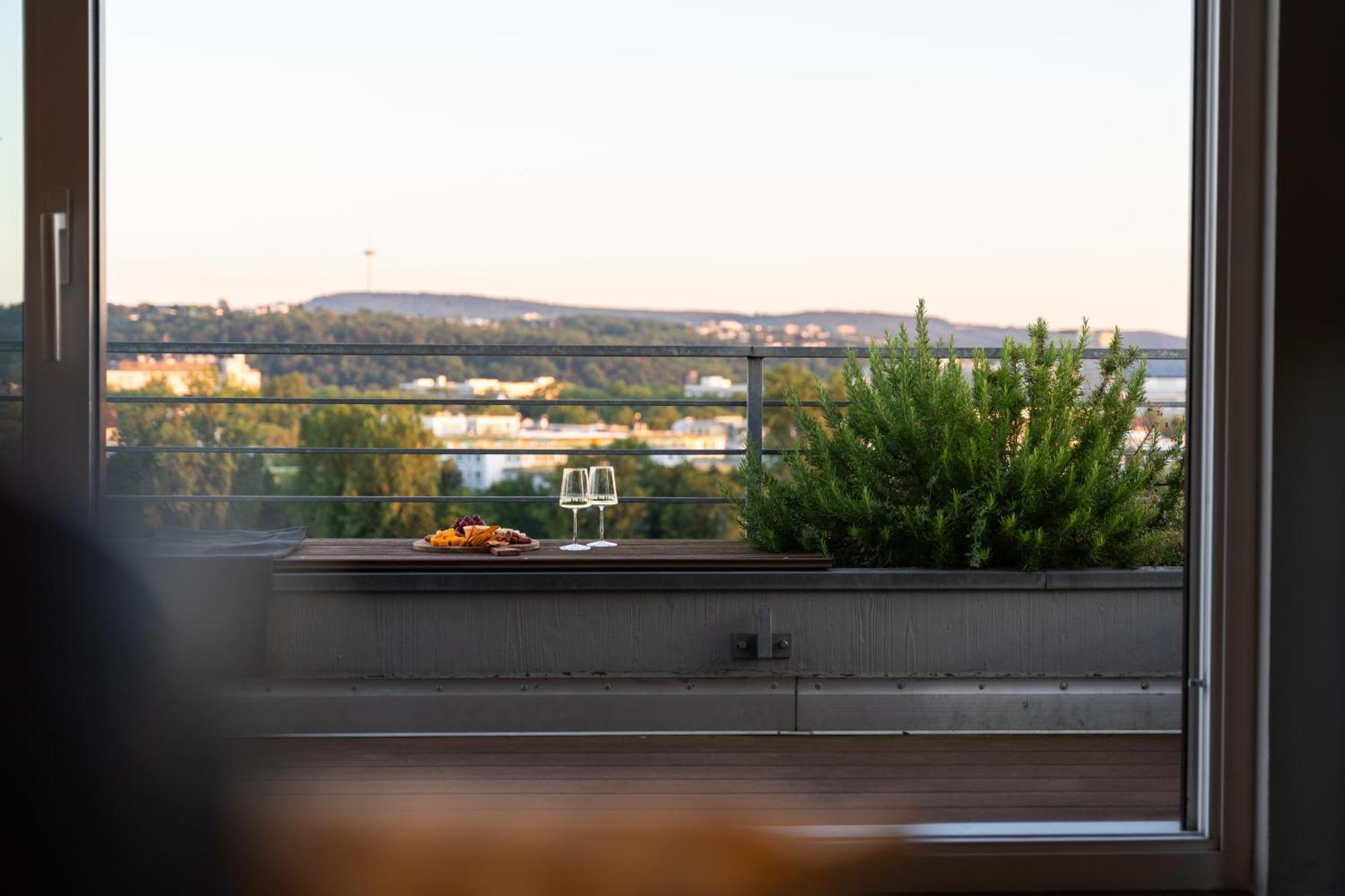 Penthouse Wohnung Mit Schoenem Moselblick In Metternich Koblenz  Eksteriør billede