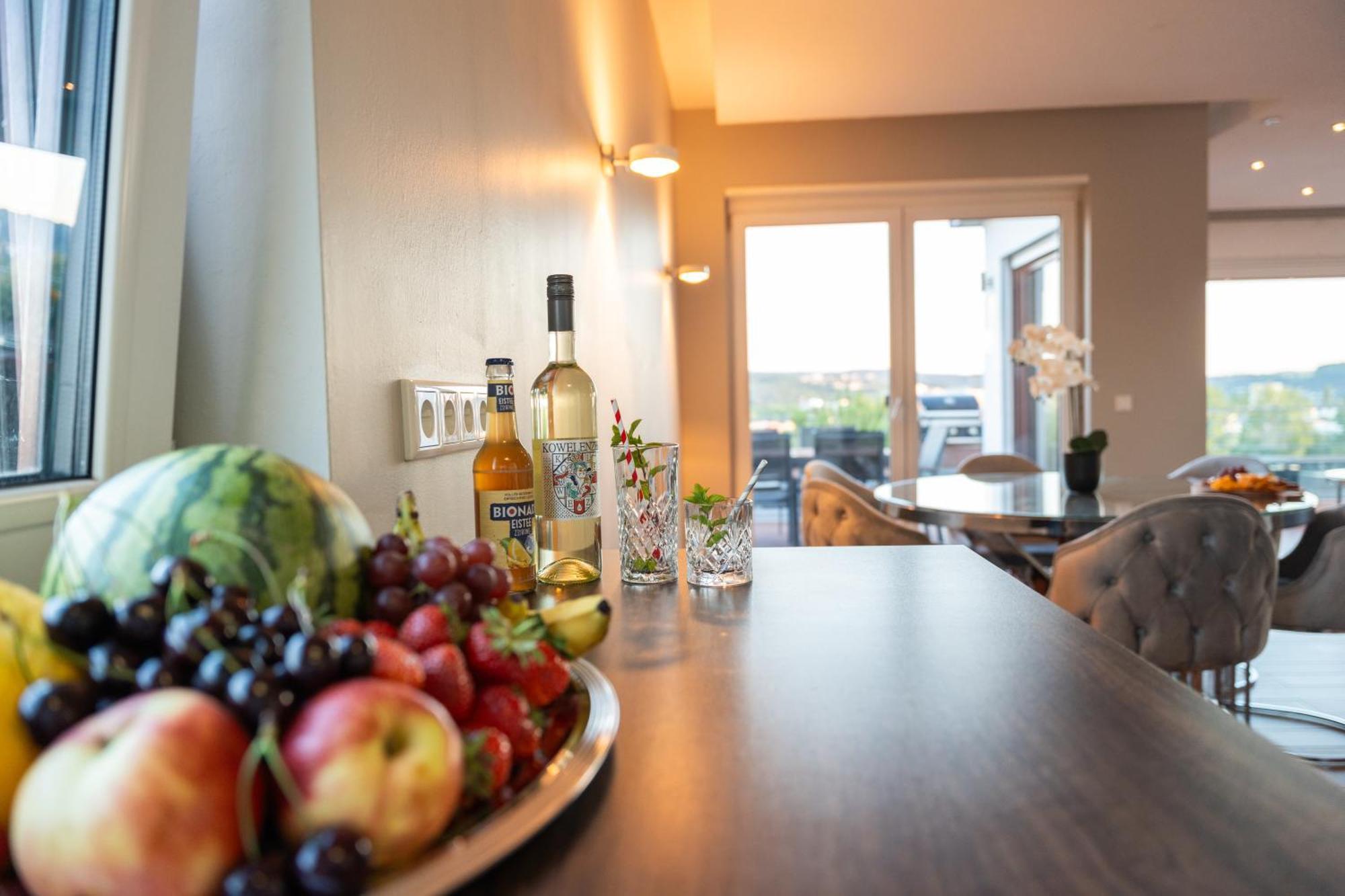 Penthouse Wohnung Mit Schoenem Moselblick In Metternich Koblenz  Eksteriør billede