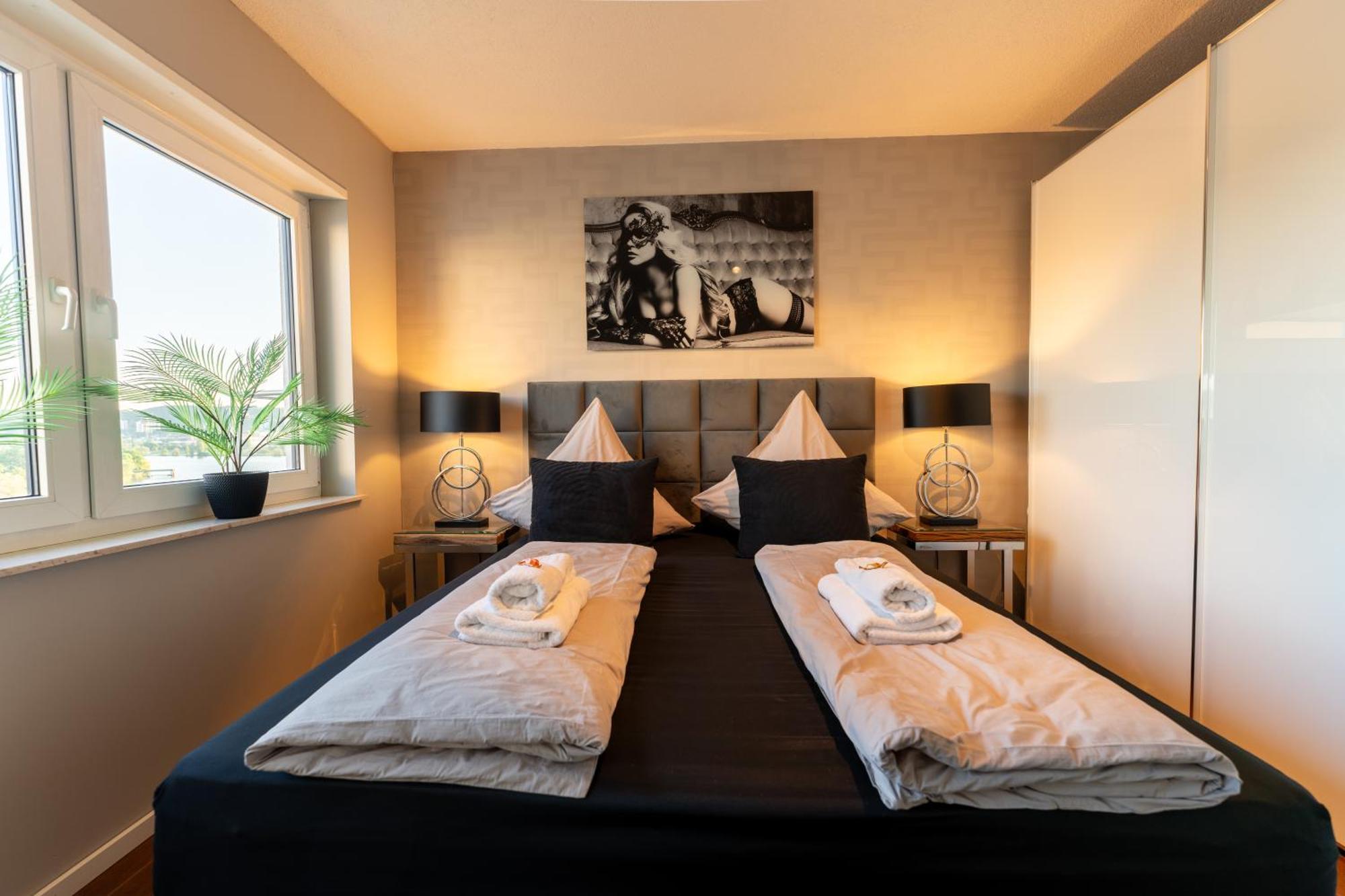 Penthouse Wohnung Mit Schoenem Moselblick In Metternich Koblenz  Eksteriør billede